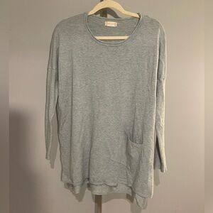 Altar'd State gray Sweater top shirt with pocket Oversized woman’s S/M